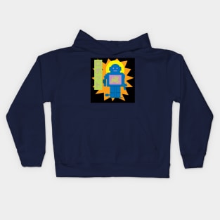 Robot with a tattoo Kids Hoodie